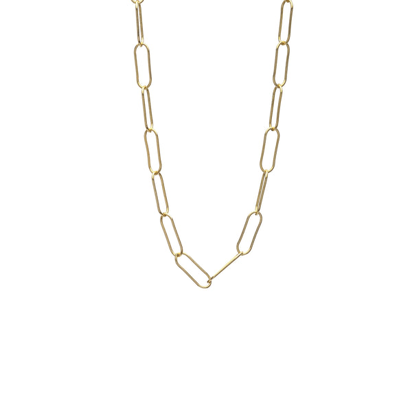 Oval Paperclip Necklace - Short
