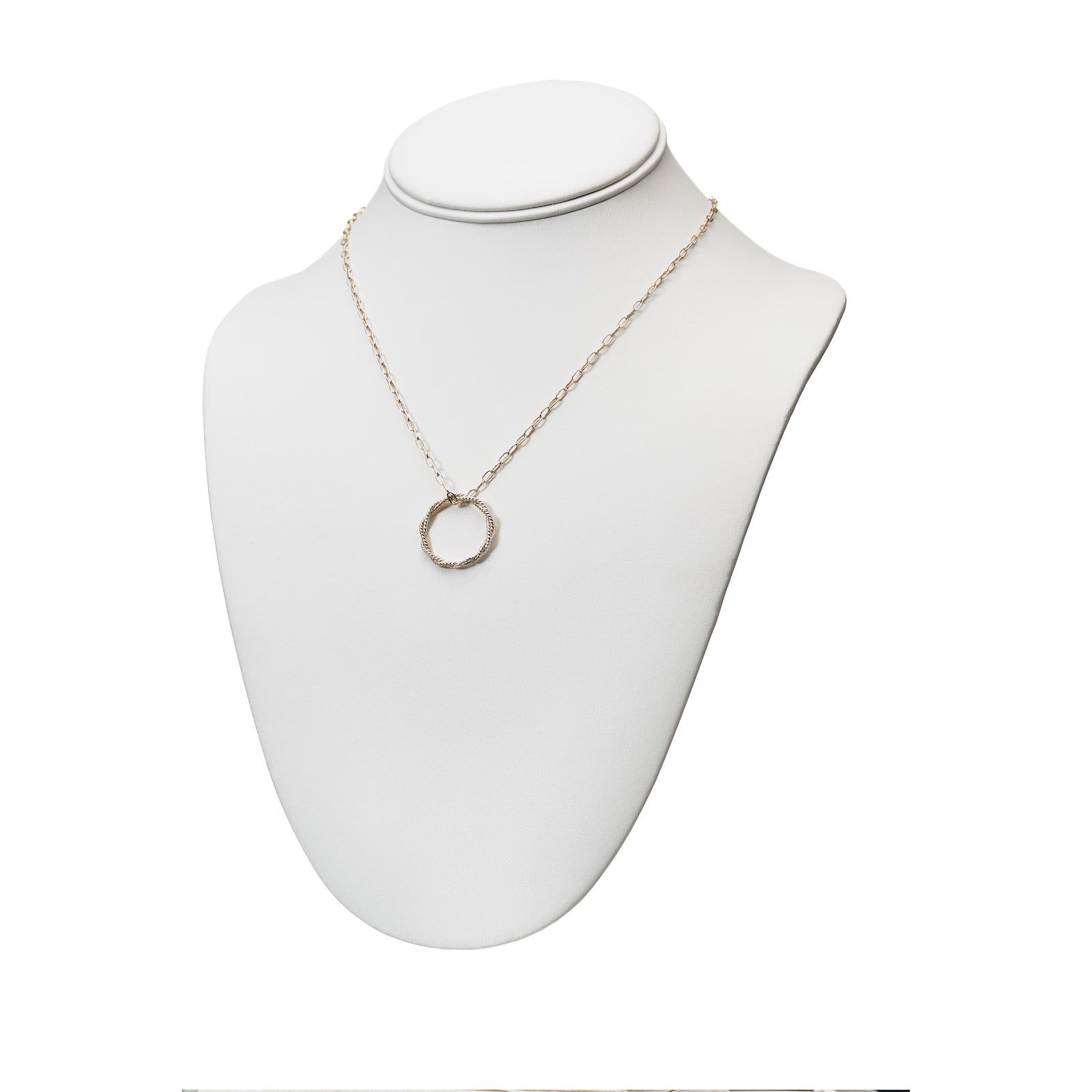 Double Twist Circle Necklace