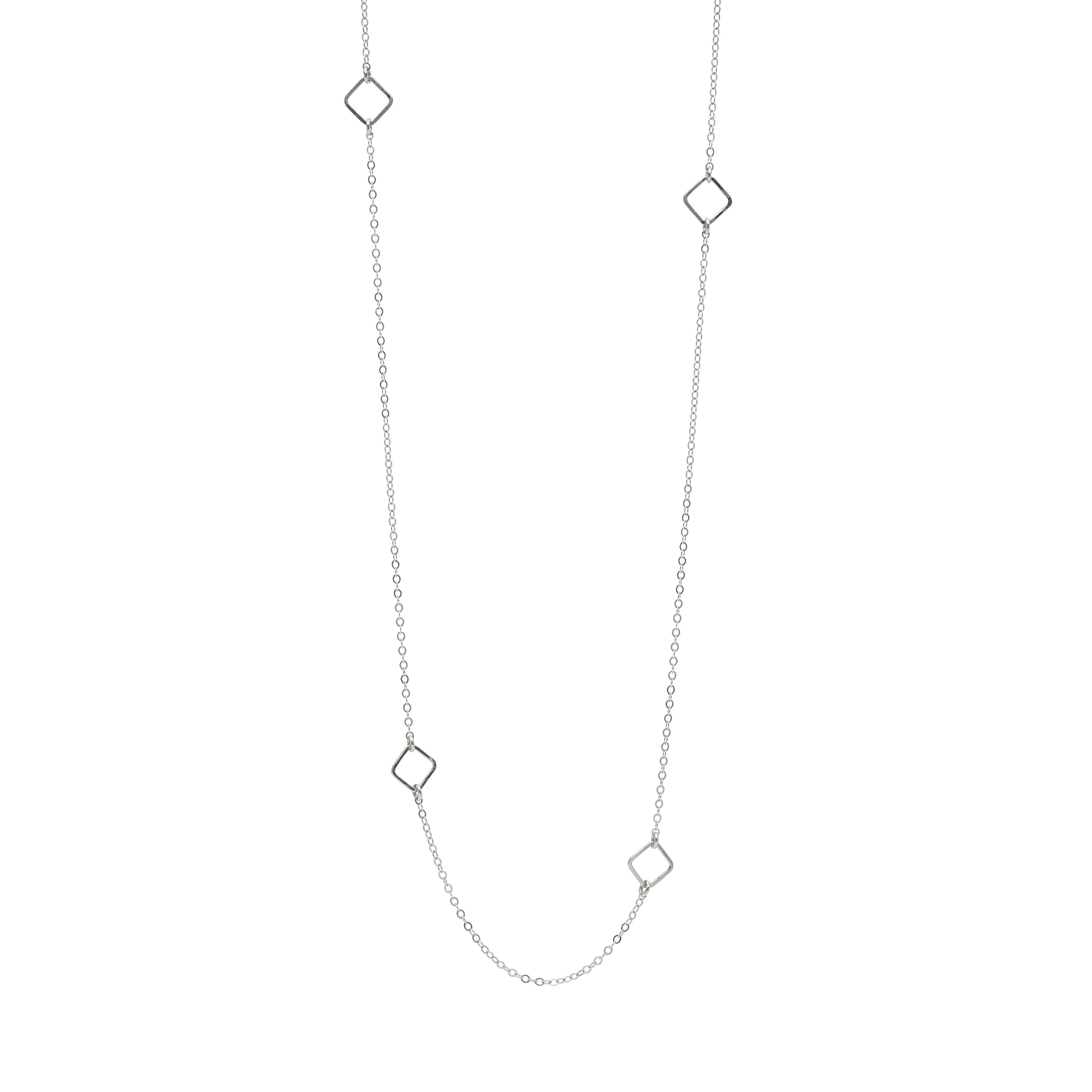 ネックレス・チョーカー Numbering Square Concho Link Necklace #8780 SA5B0013 Long Square Link Necklace – Kenda Kist