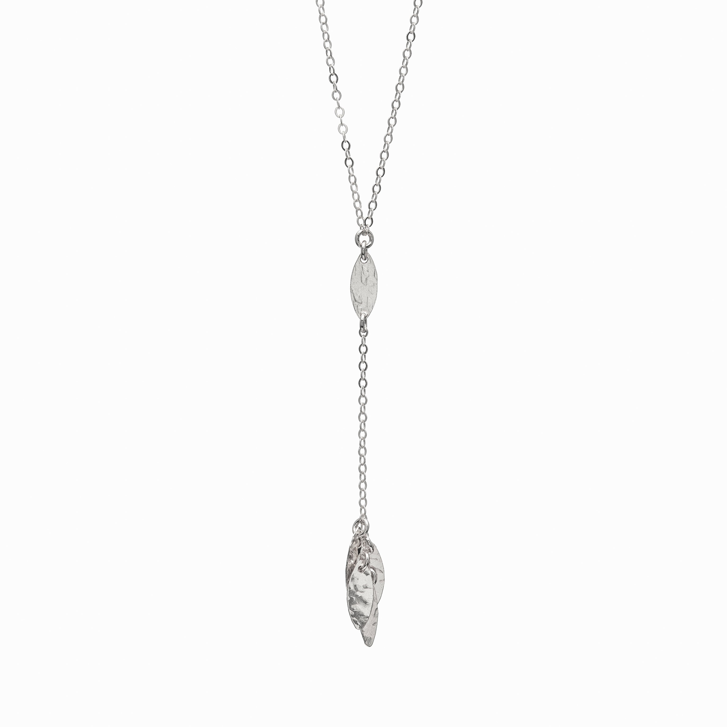 Leaf Cluster Lariat Necklace