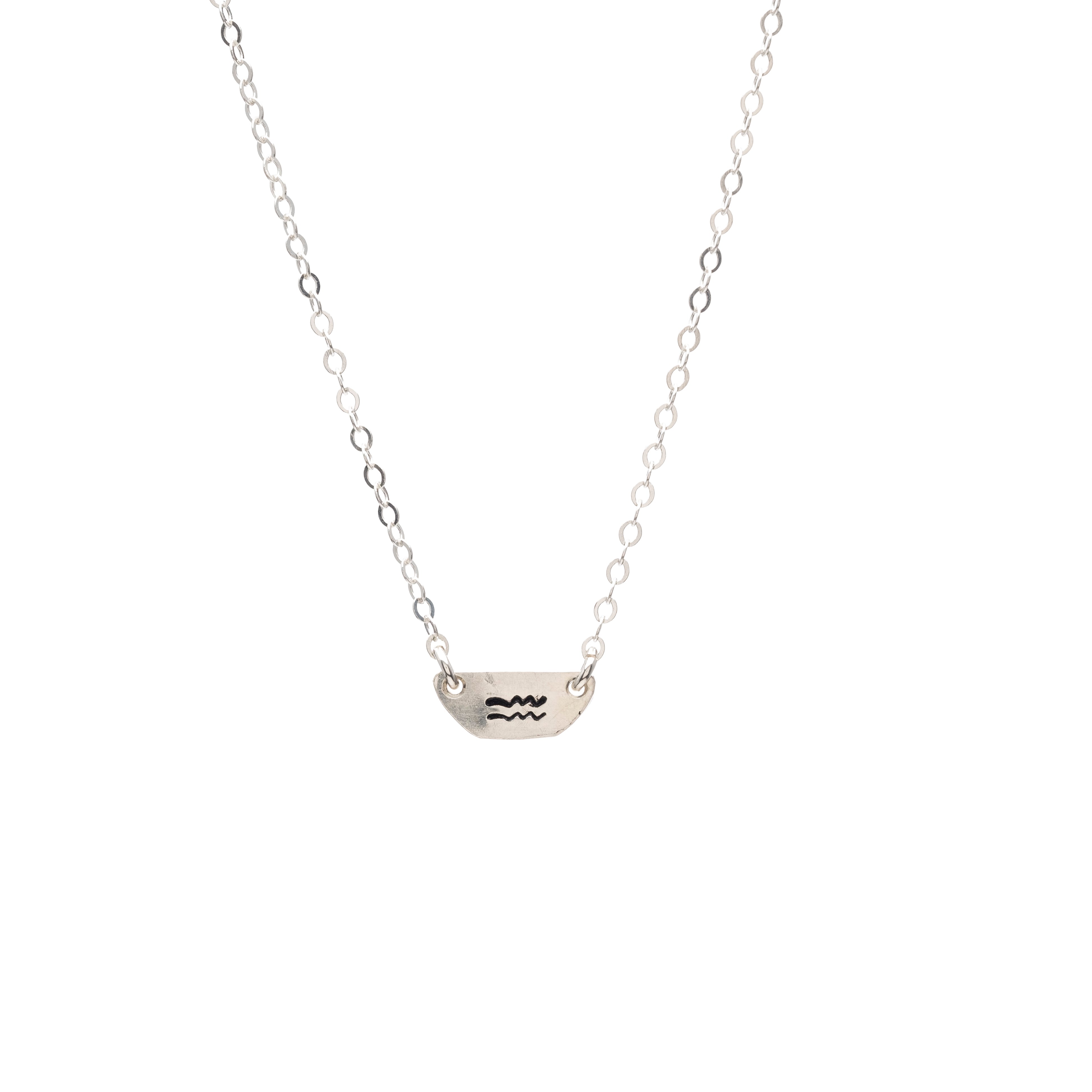 Zodiac Tiny Plate Necklace
