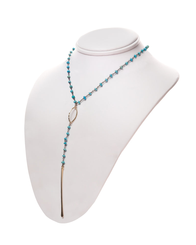 Semi-Precious Rosary Esque Necklace