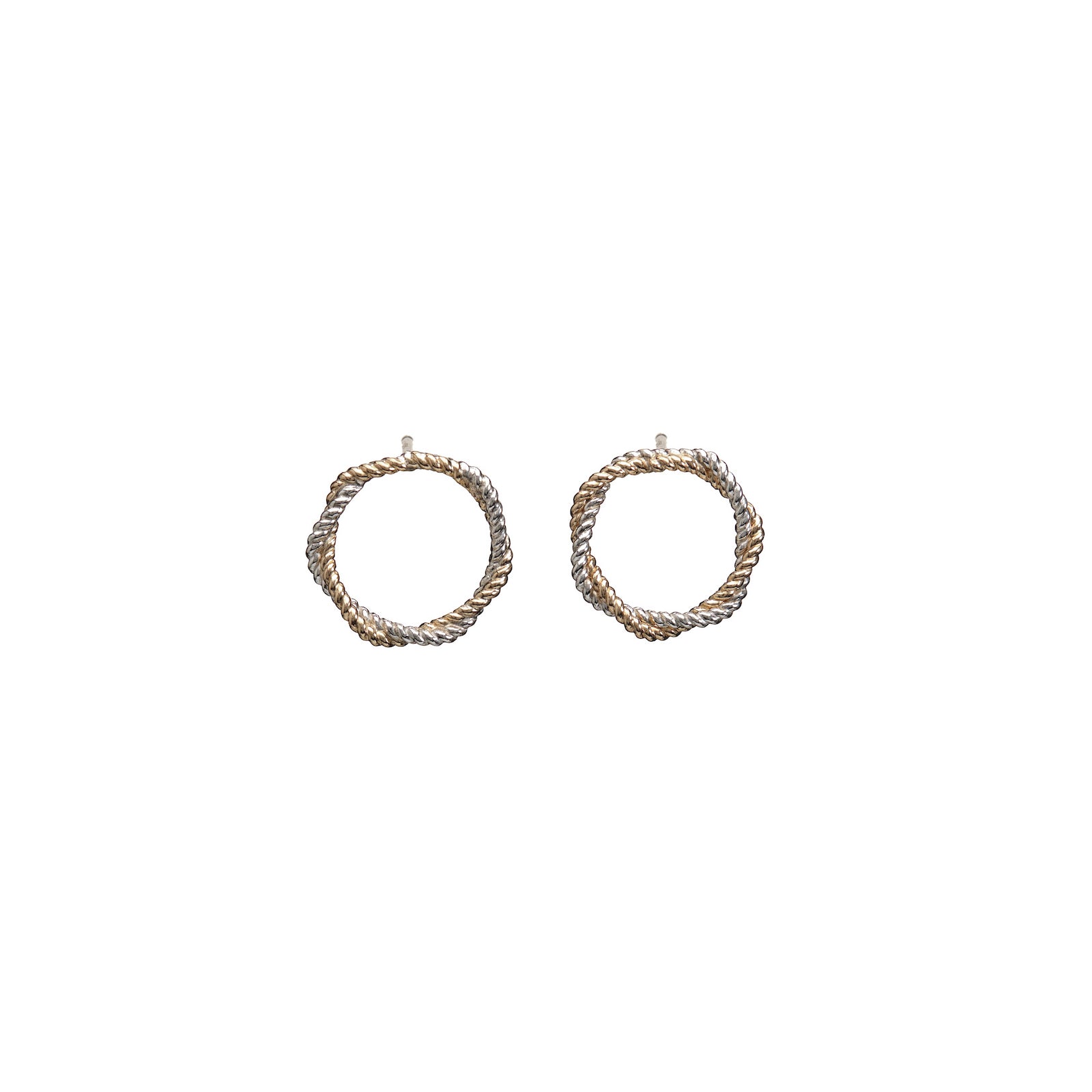 Double Twist Circle Studs