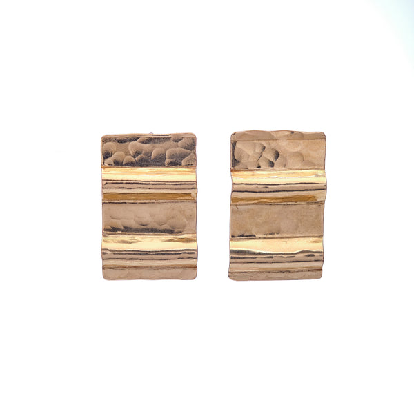 Wave Rectangle Studs