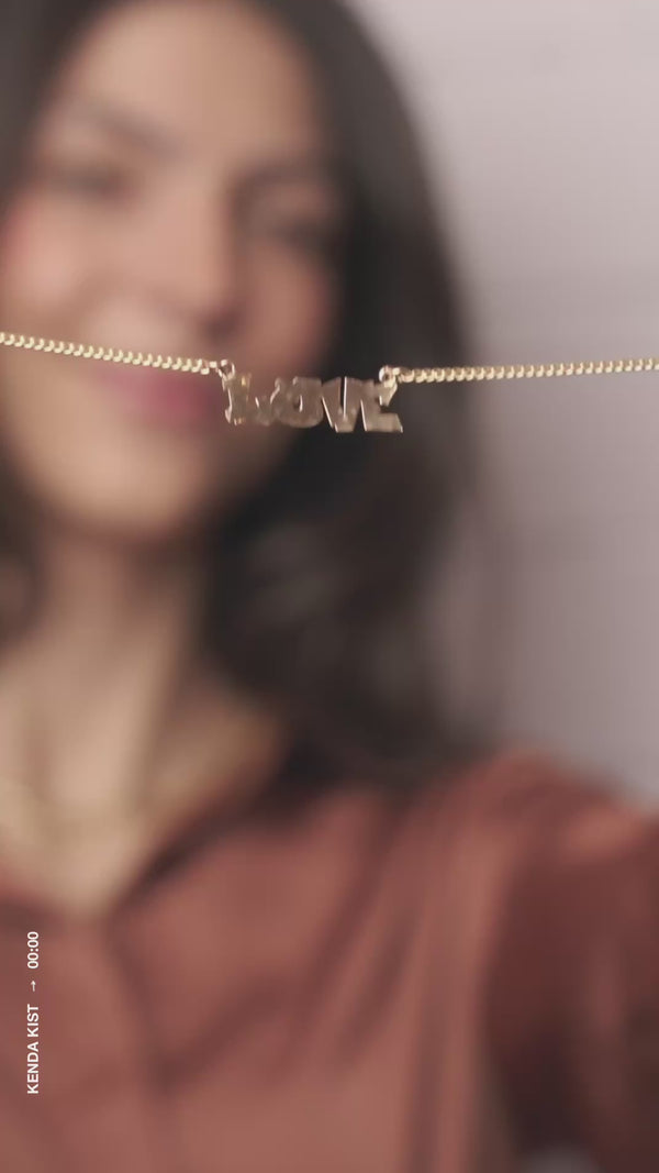 Graffiti Name Plate Necklace