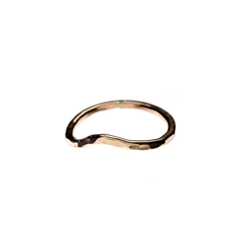 Stackable Minimalist Wave Ring in 14k Gold Filled