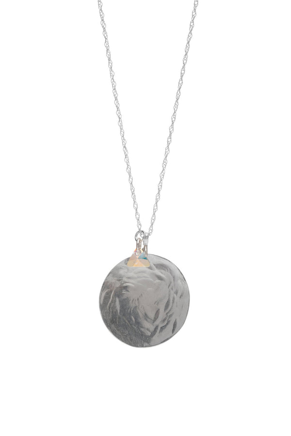 Sterling Silver Medallion Necklace with Swarovski® Crystal