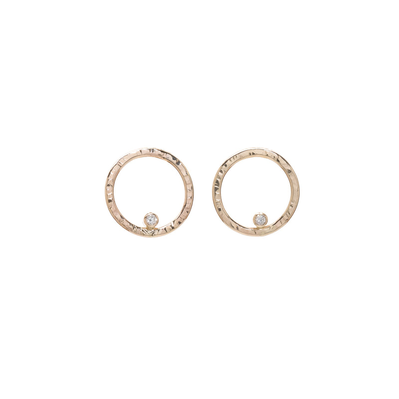 PuuR Circle Bezel Studs