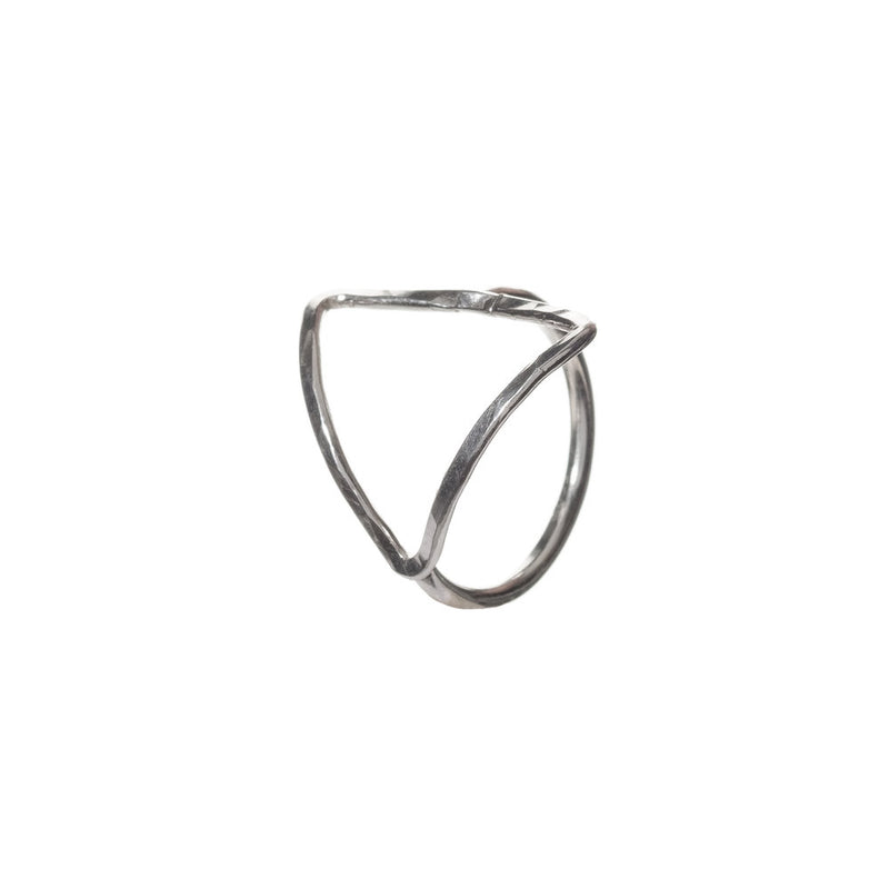 Sterling Silver Water and Tarnish-Resistant Triangle Ring
