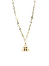 Vote Necklace Drawn Paperclip chain