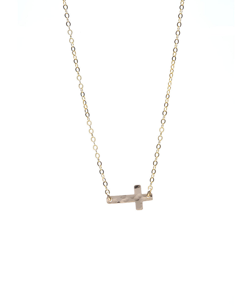 Sideways Cross Necklace Sterling Silver – Amanda Deer Jewelry