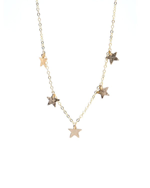 14k Gold Filled 5 star choker necklace