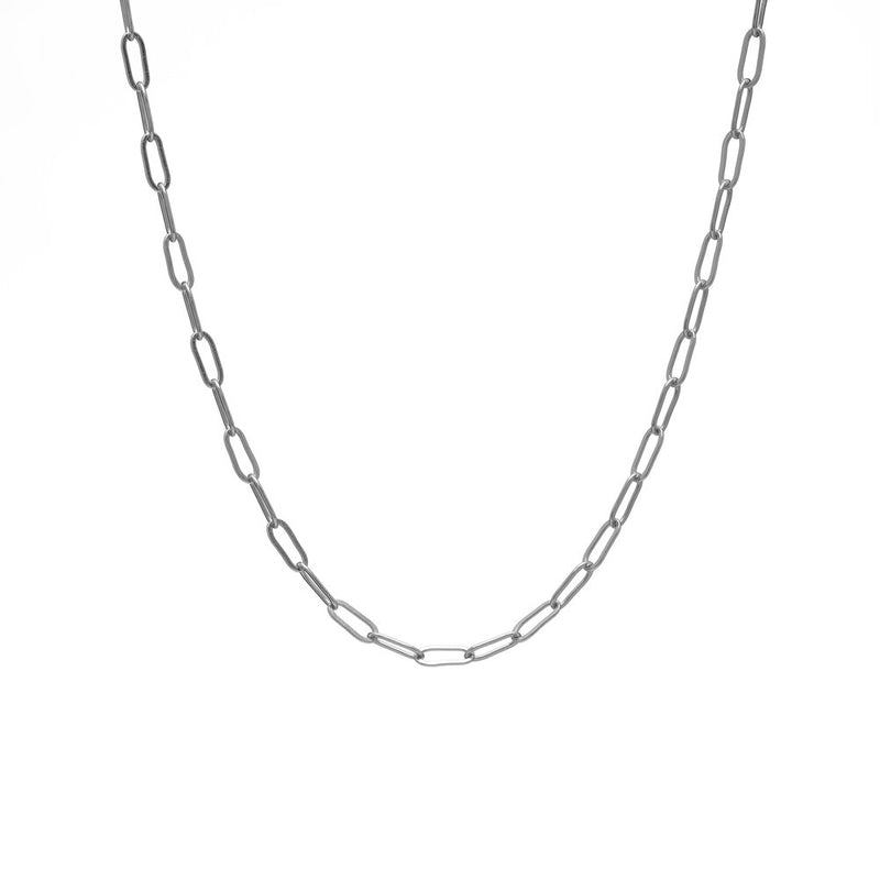 Sterling Silver Paper Clip Layering Chain Necklace