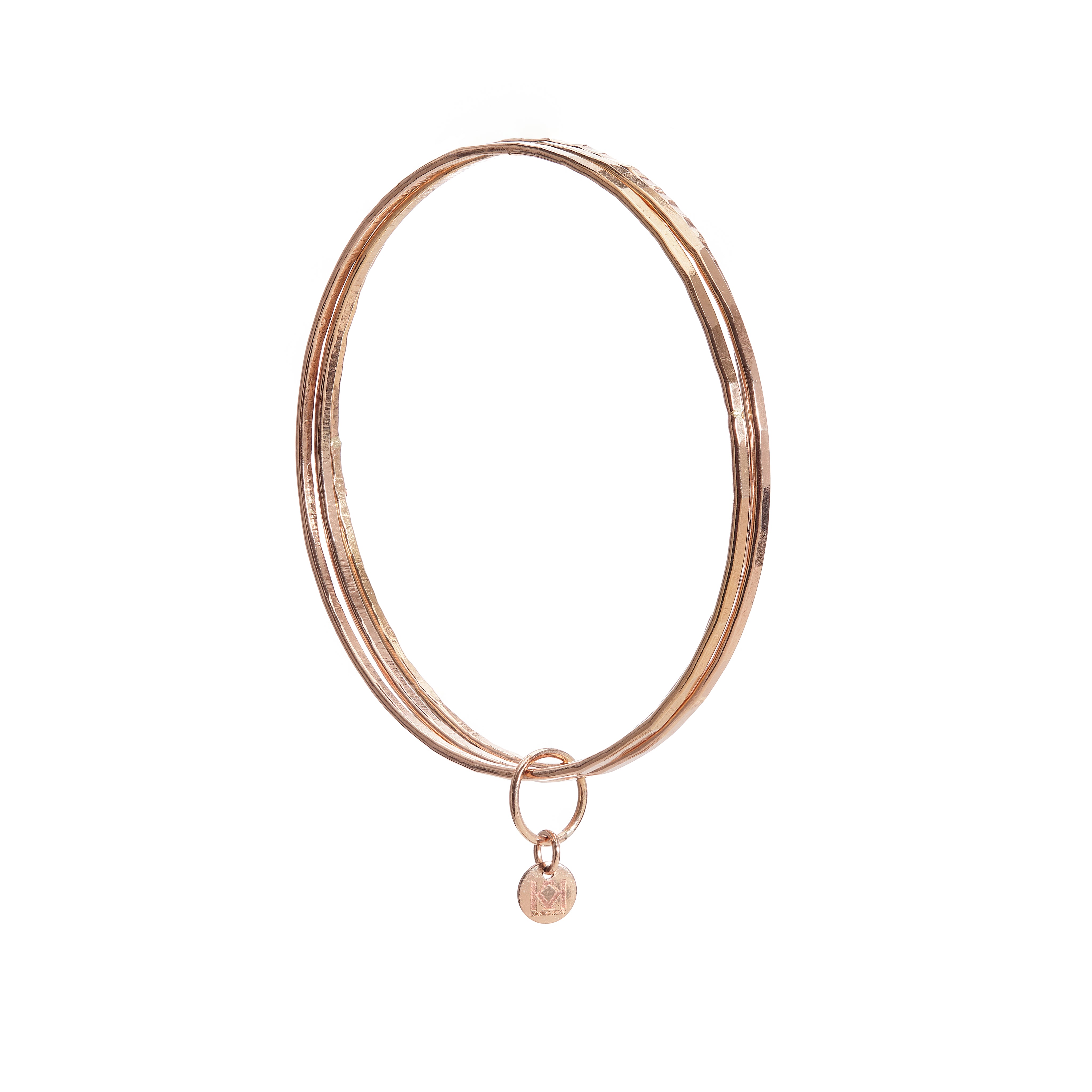 Rose Gold Filled Bangle Bracelet Set