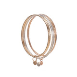 Group of three bangle bracelet sets in Sterling Silver, 14k Gold Filled and Rose Gold Filled