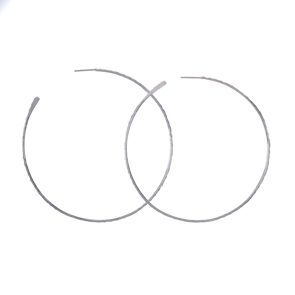 Sterling Silver Large Ashley Hoop Earring