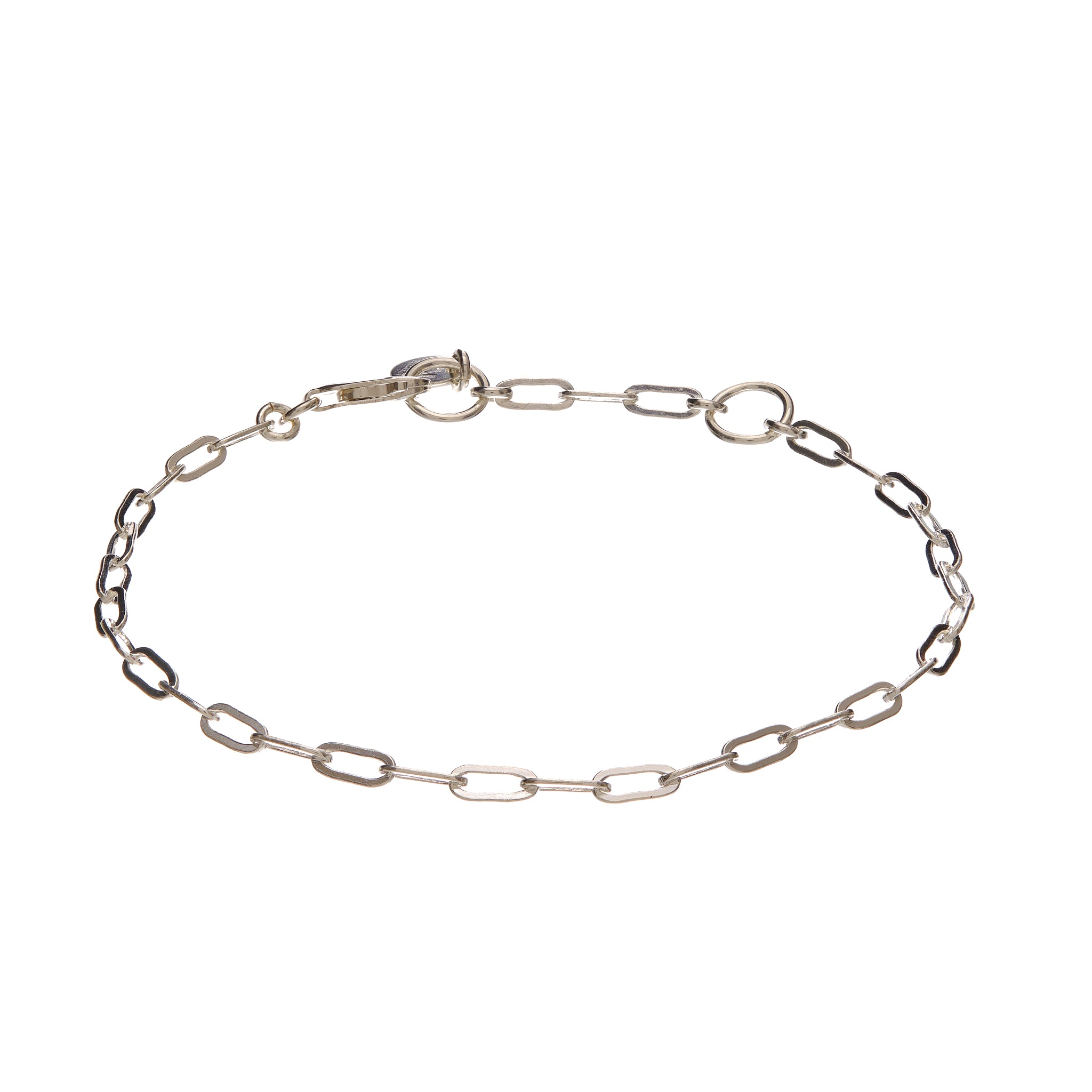 Sterling Silver Paper Clip Chain Bracelet