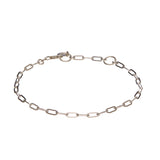 Sterling Silver Paper Clip Chain Bracelet