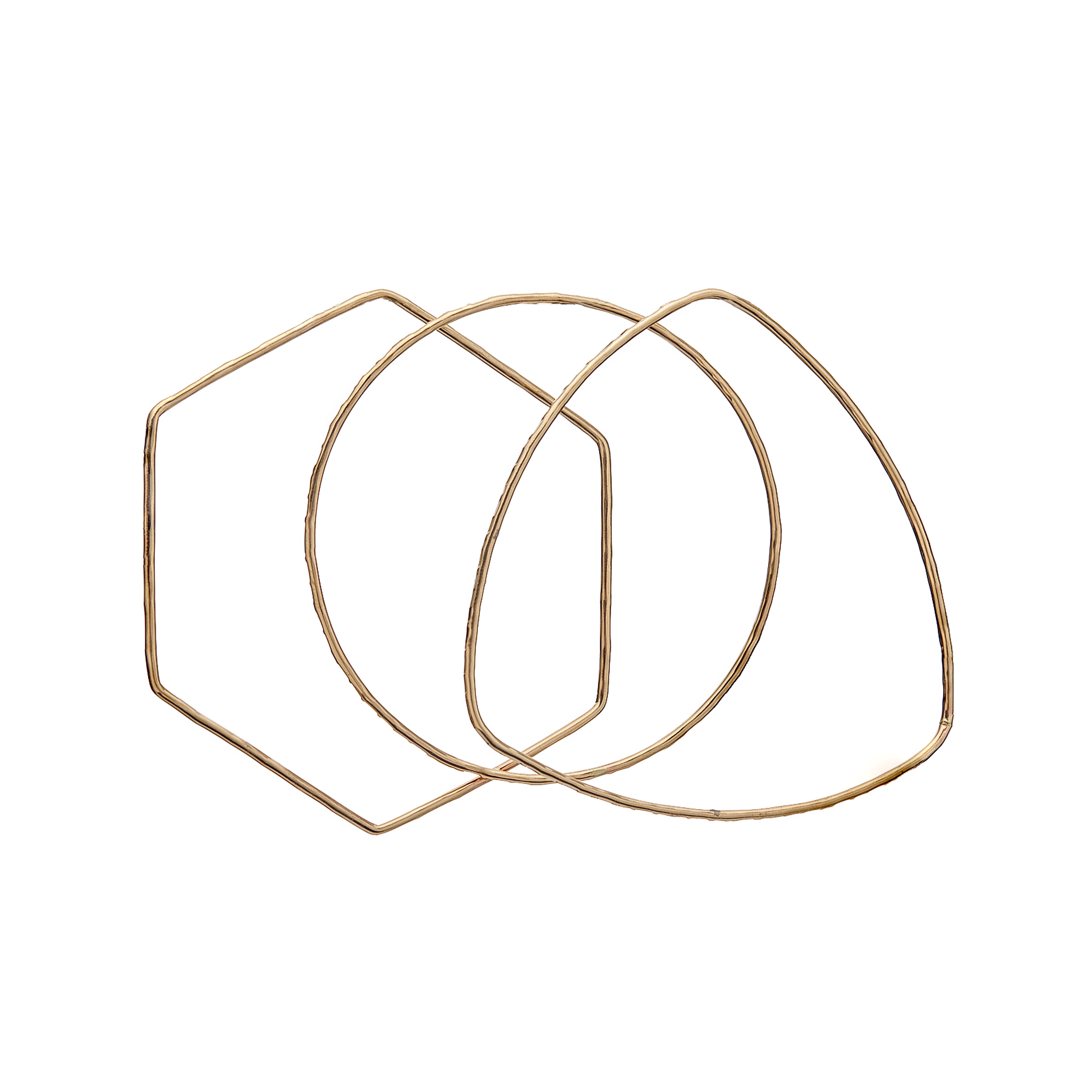 Geometric Trio Bangle Set