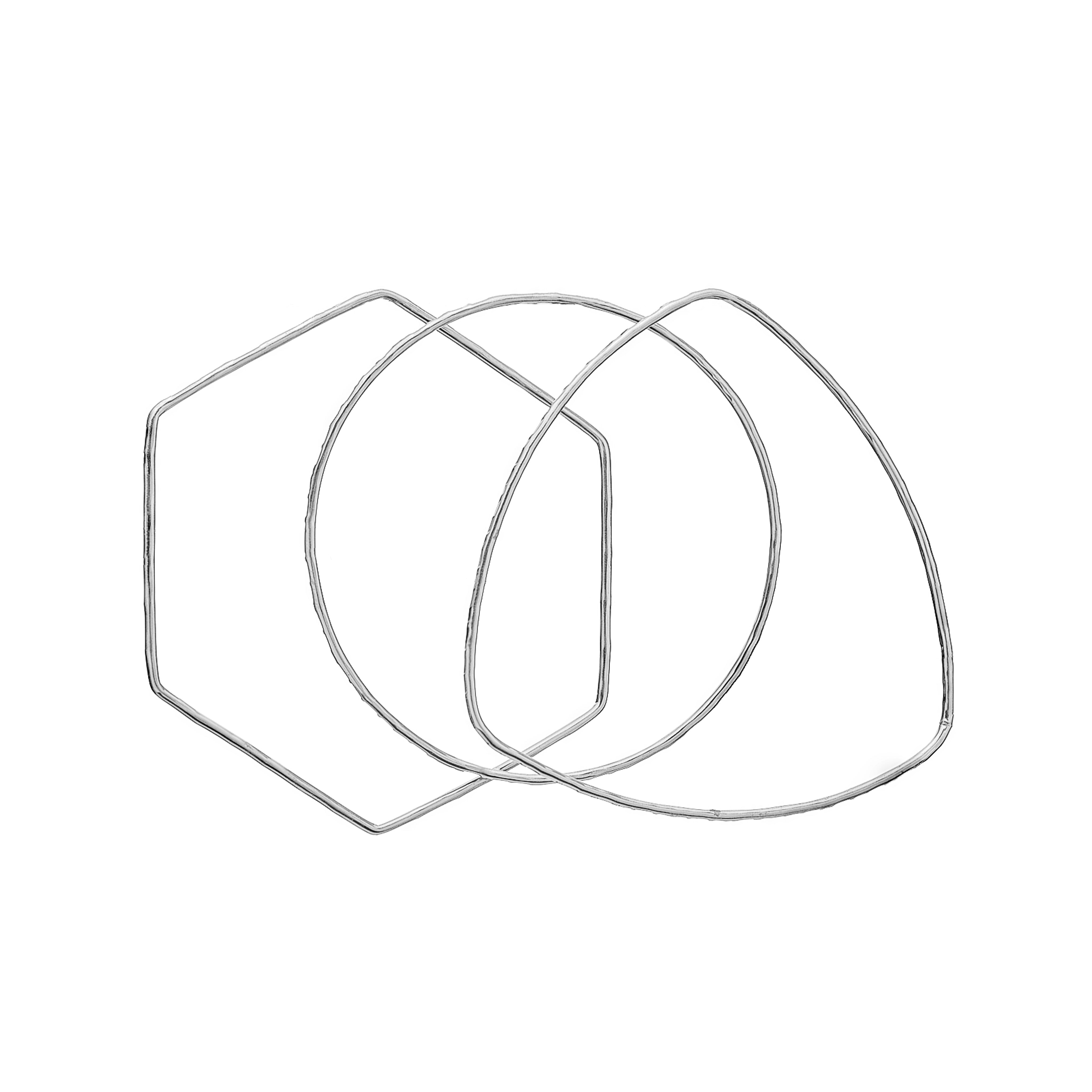 Geometric Trio Bangle Set