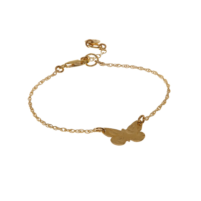 14k Gold Filled Butterfly chain bracelet