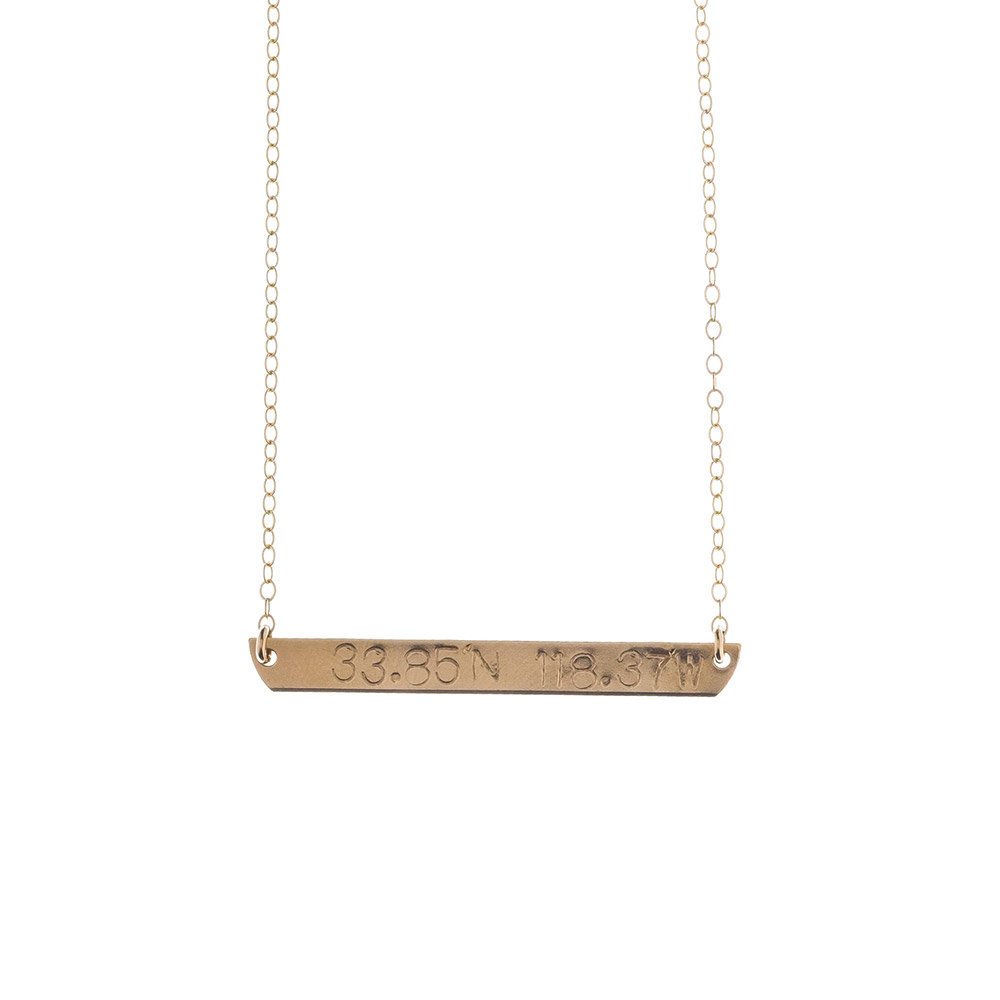 Coordinates Plate Necklace
