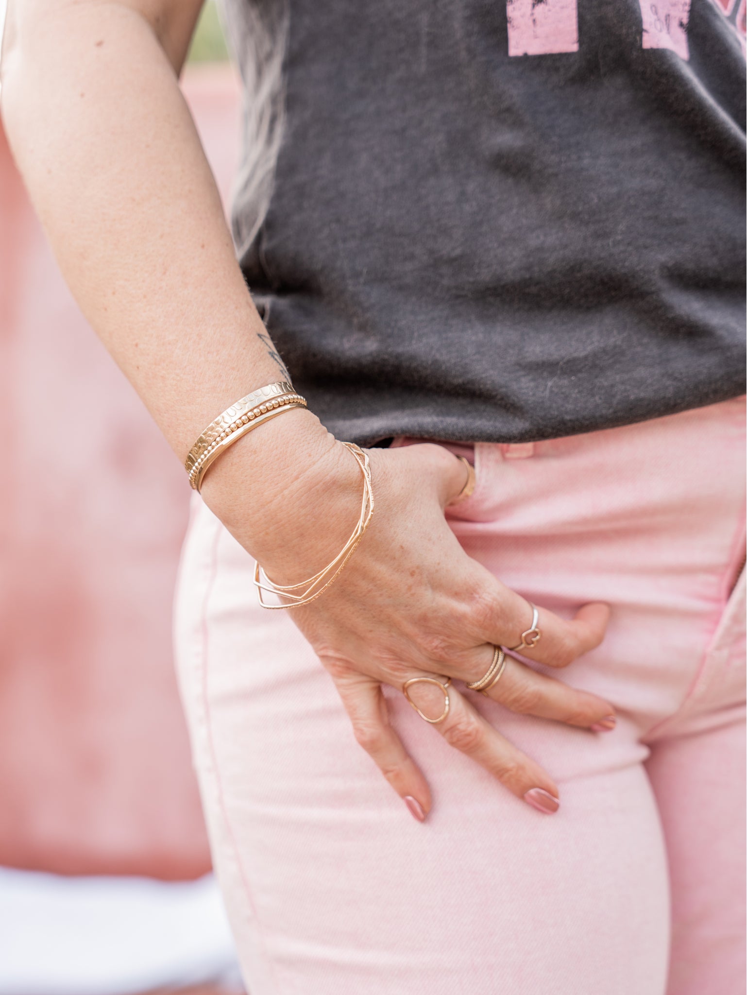 Geometric Trio Bangle Set