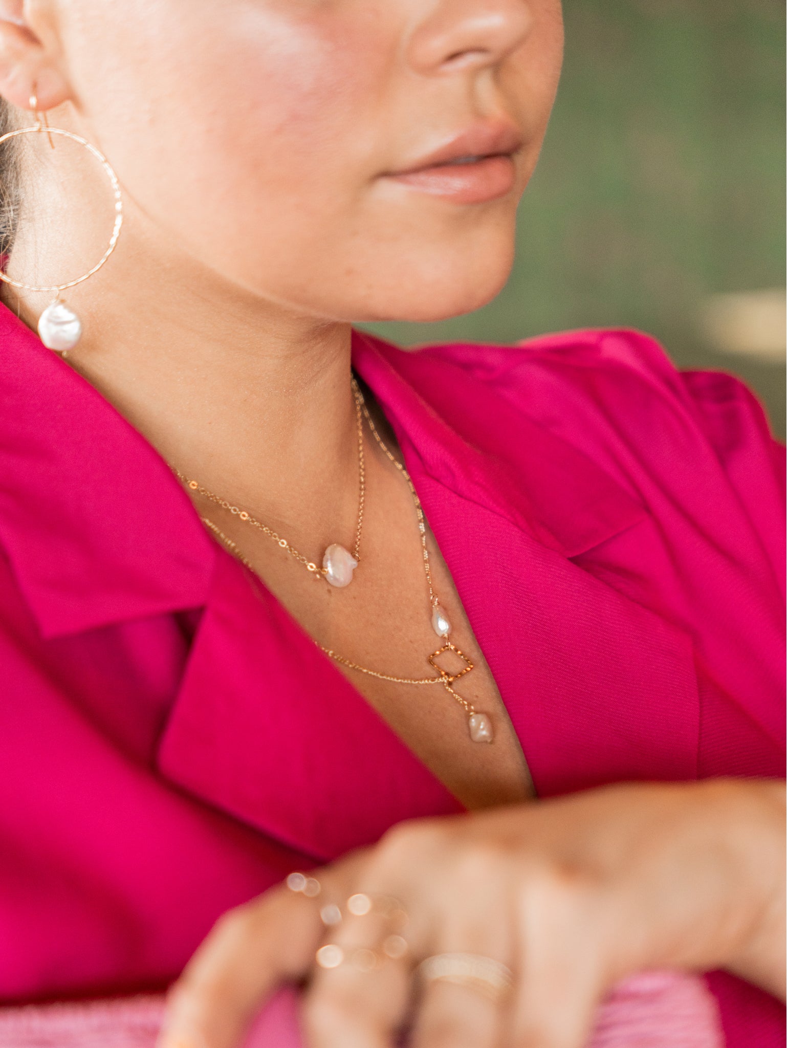 Coin Single Pearl Necklace