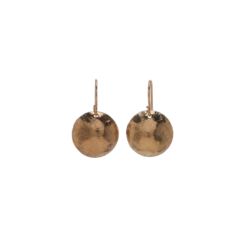 Kenda Kist Rose Gold Hammered Circle Dome Earrings