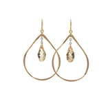 Small Dew Drop Earrings with Crystal