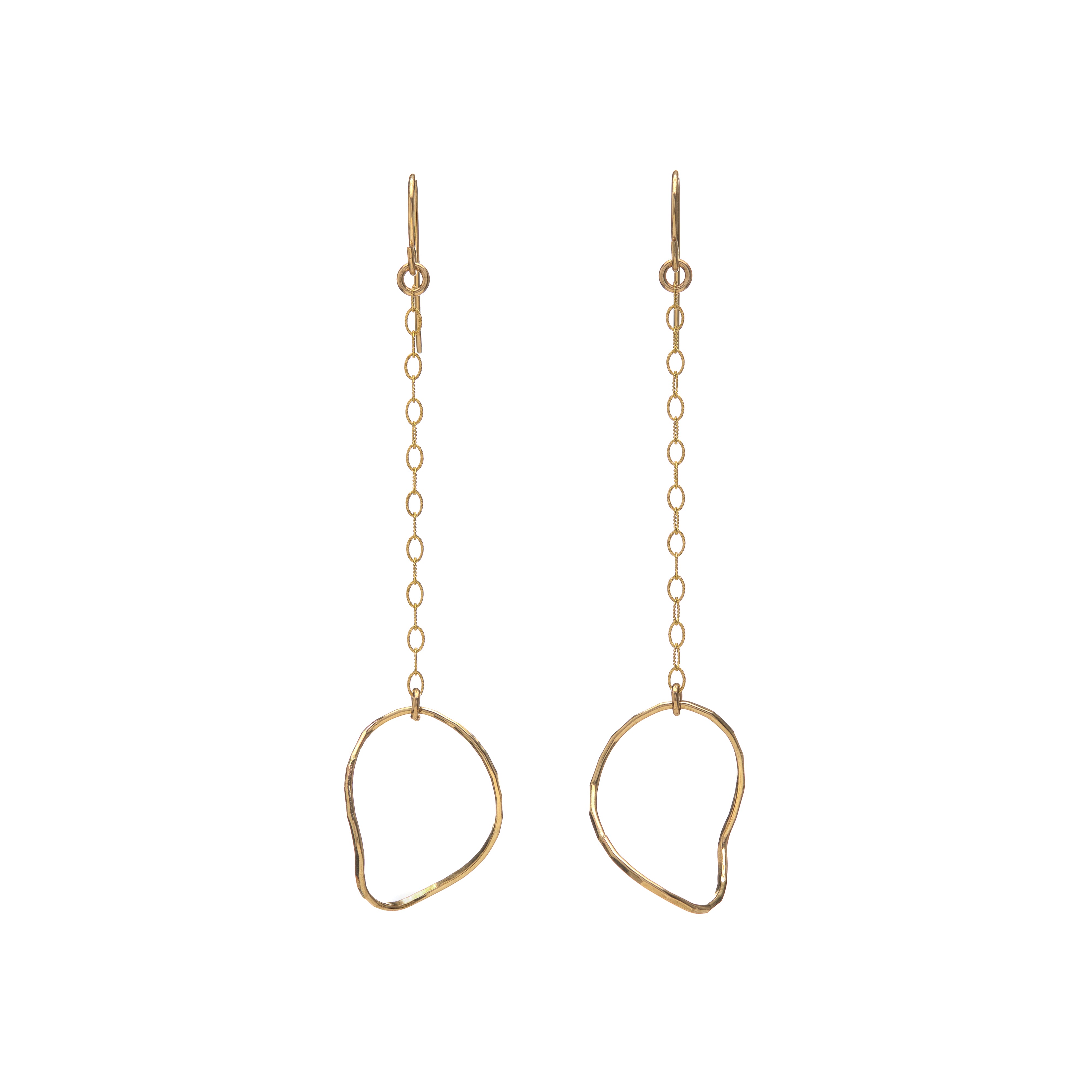 Oval Twist Chain Earrings