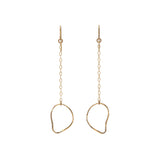 Oval Twist Chain Earrings