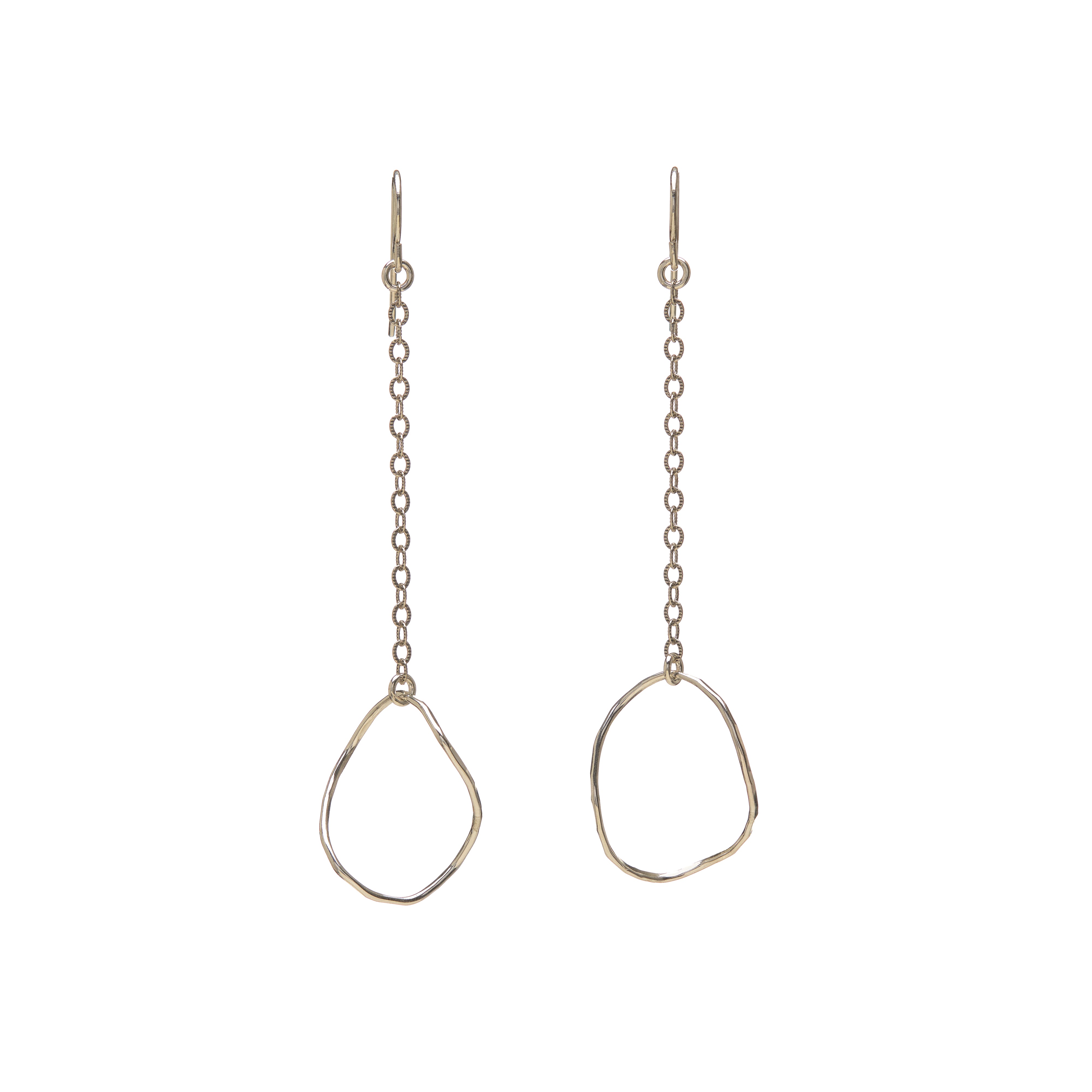 Oval Twist Chain Earrings