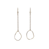 Oval Twist Chain Earrings