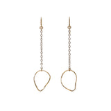 Oval Twist Chain Earrings