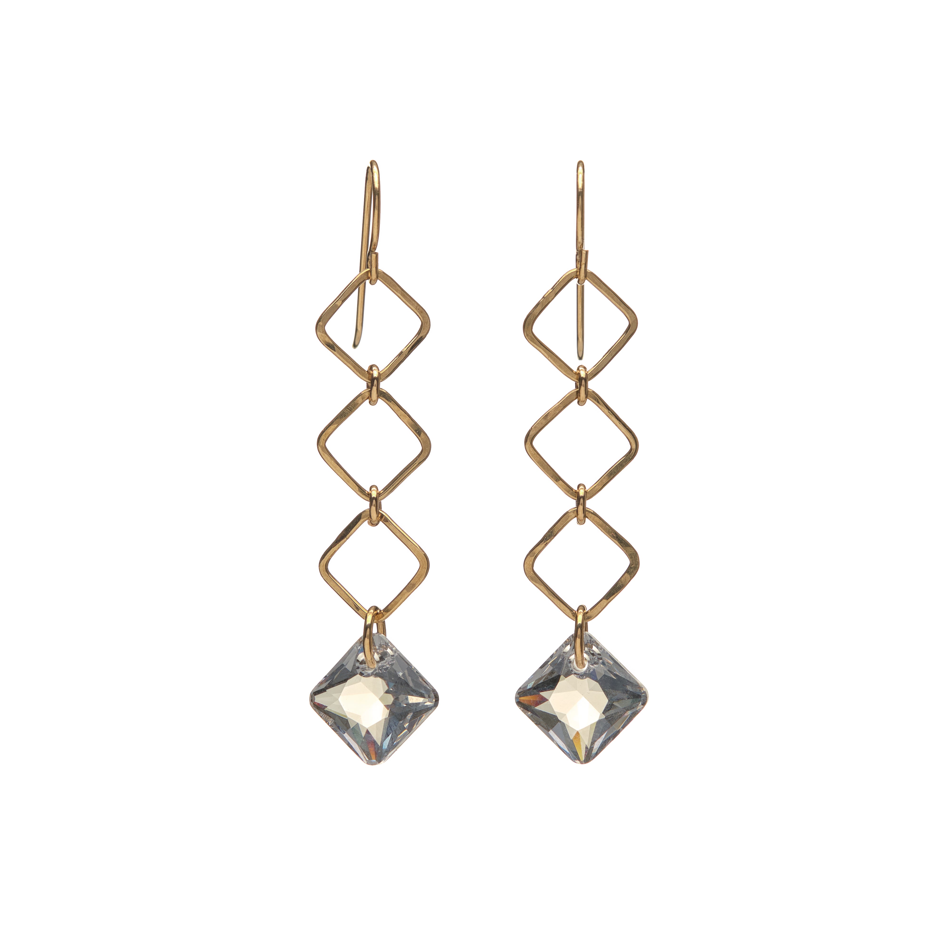 Triple Princess Diamond Drop Earrings