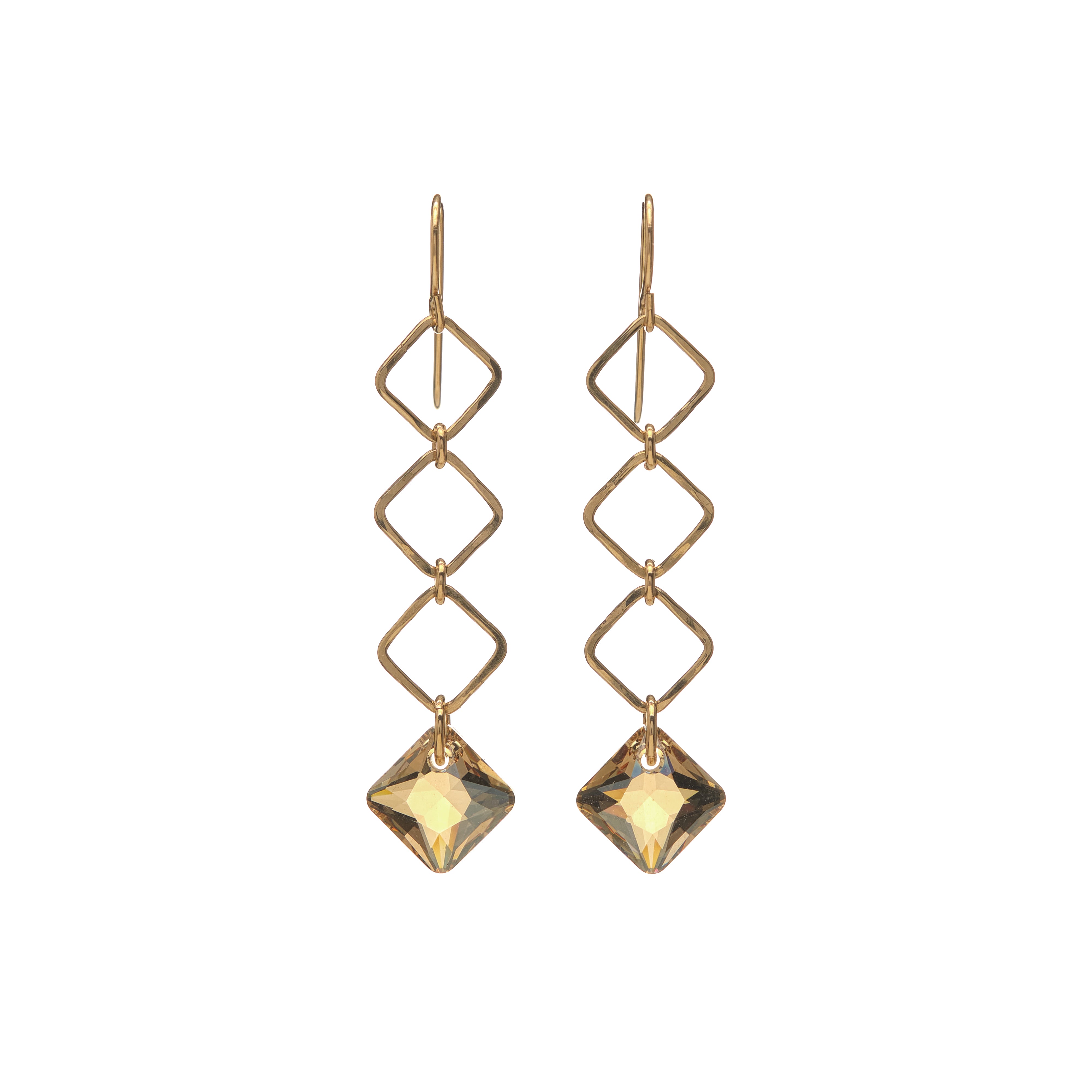 Triple Princess Diamond Drop Earrings