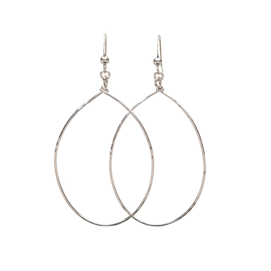 Sterling Silver Wire Wrapped Teardrop Earrings