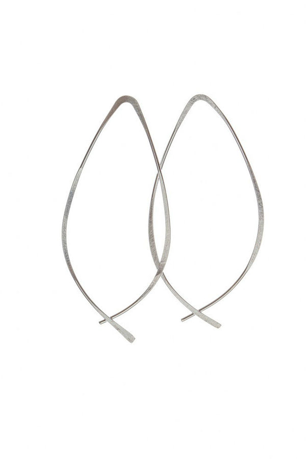 Wire Hoops Hand Forged by Kenda Kist in Sterling Silver