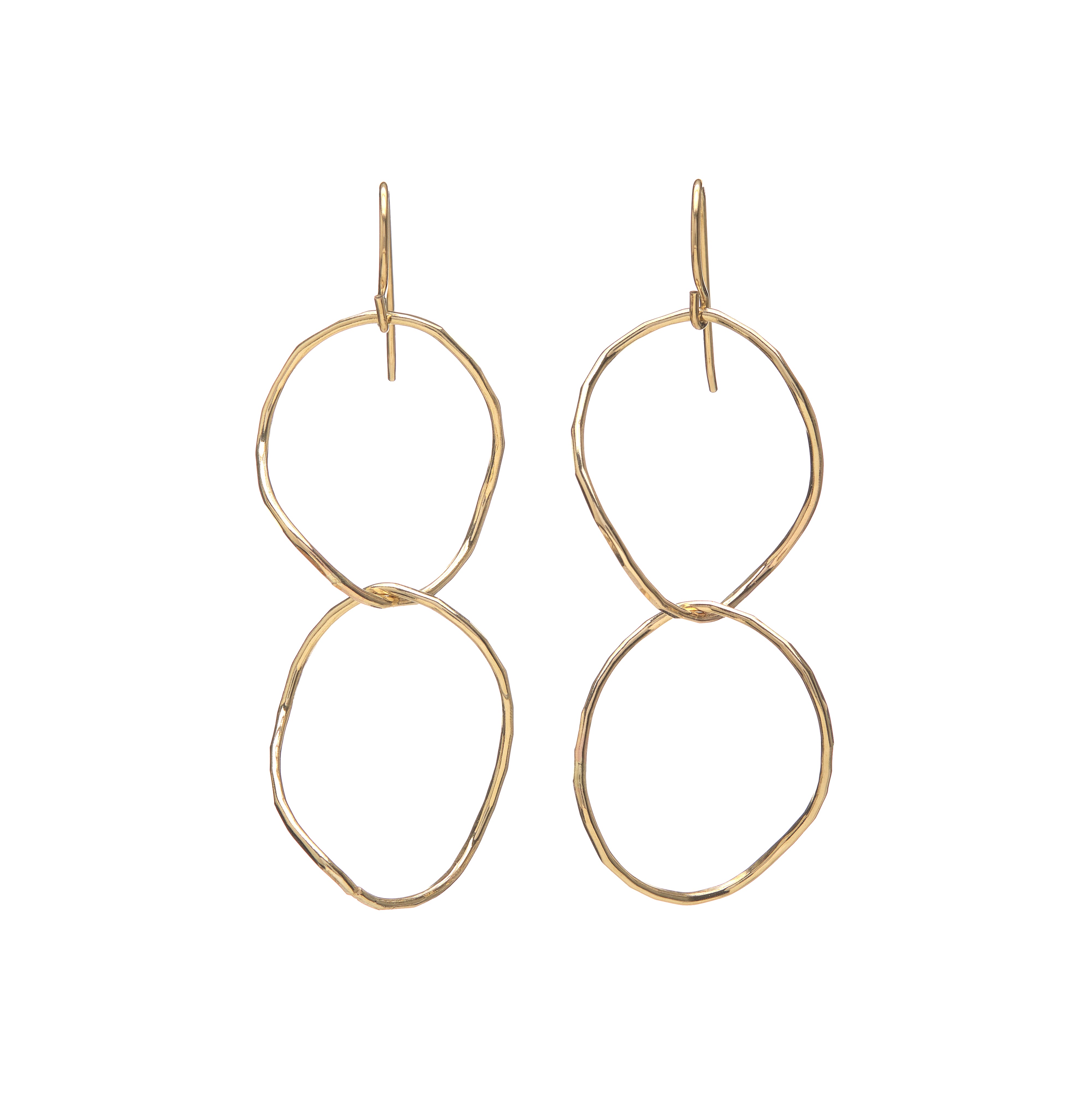 Double Oval Twist Earrings