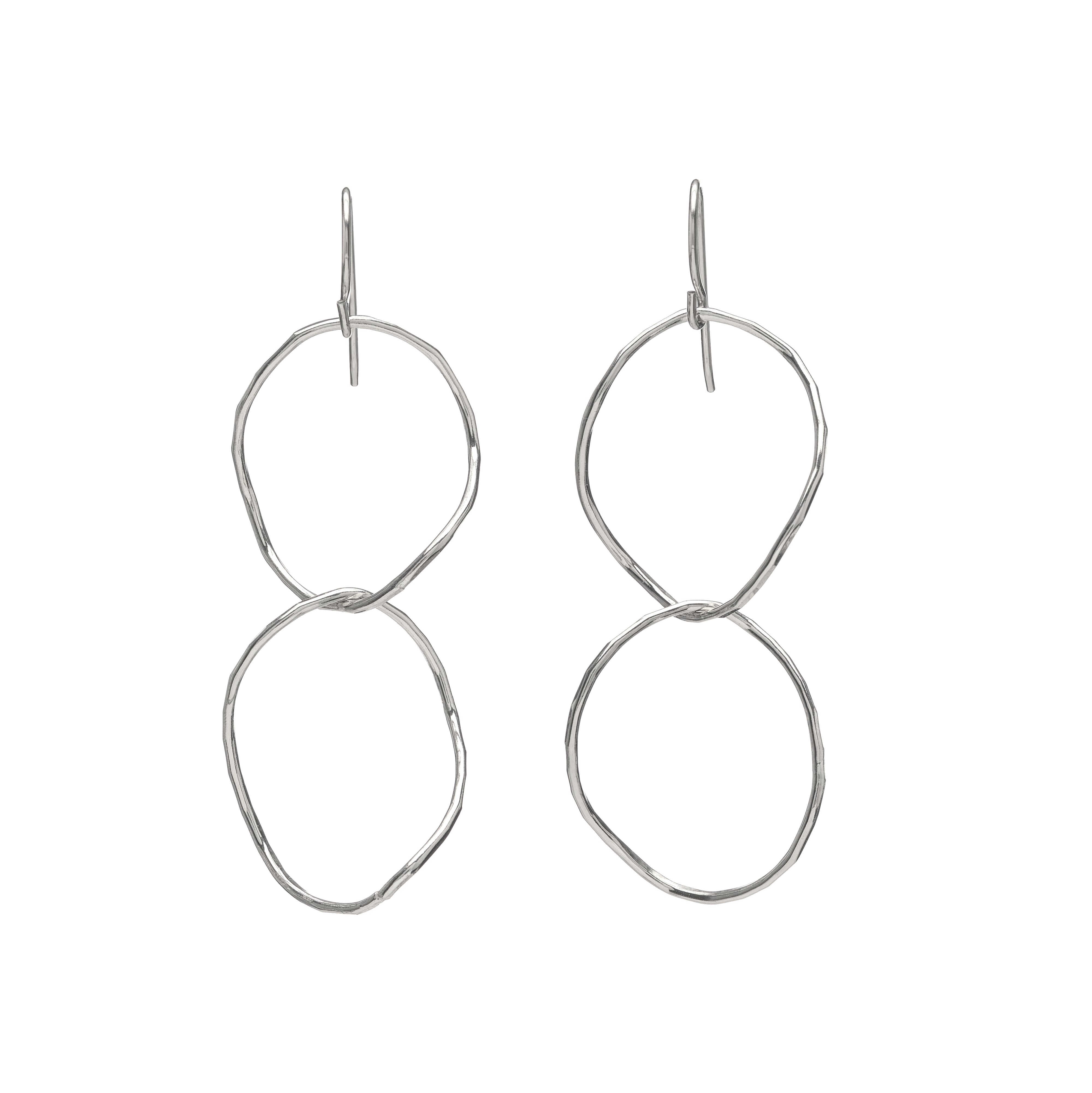 Double Oval Twist Earrings