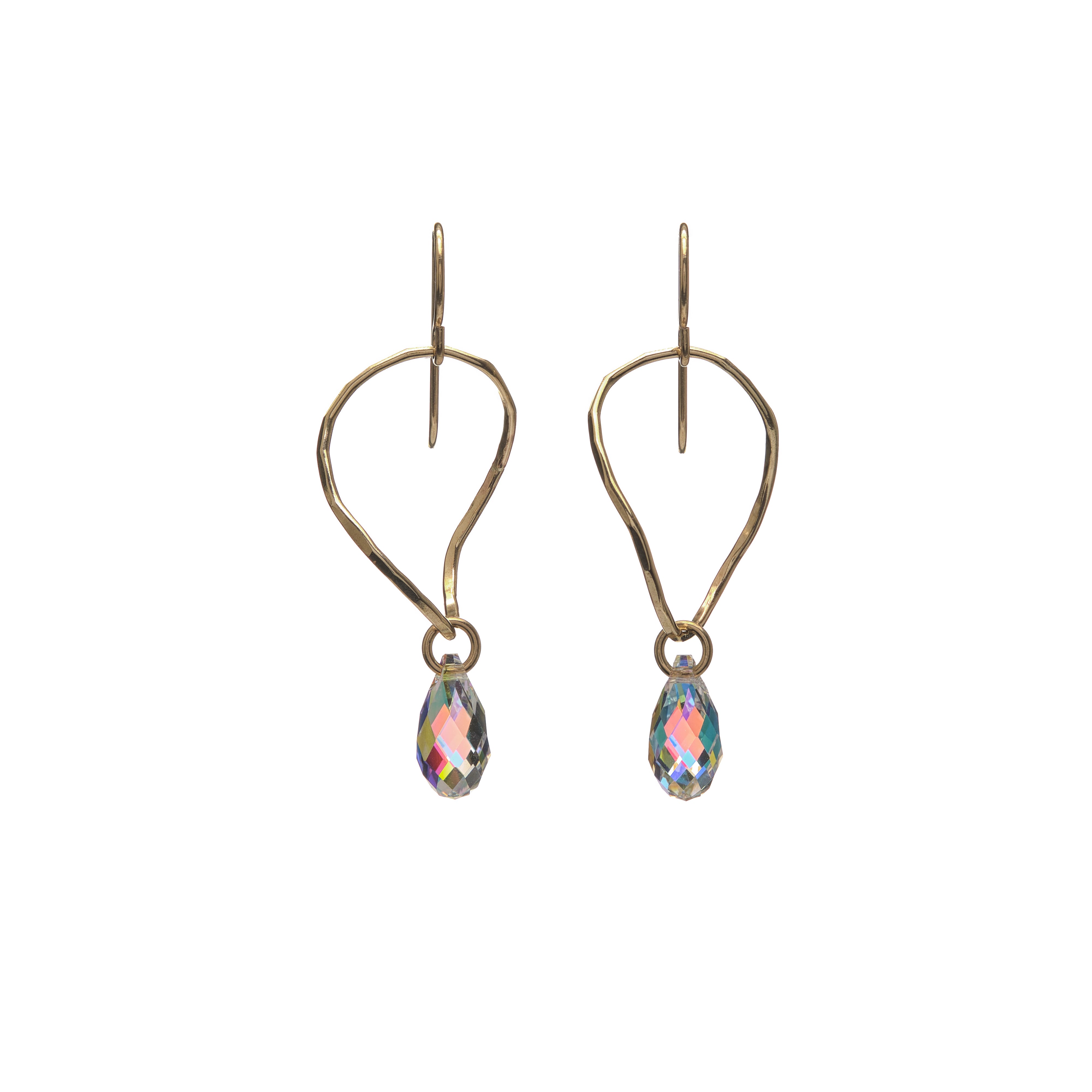 Oval Twist Drop Earrings