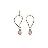 Oval Twist Drop Earrings