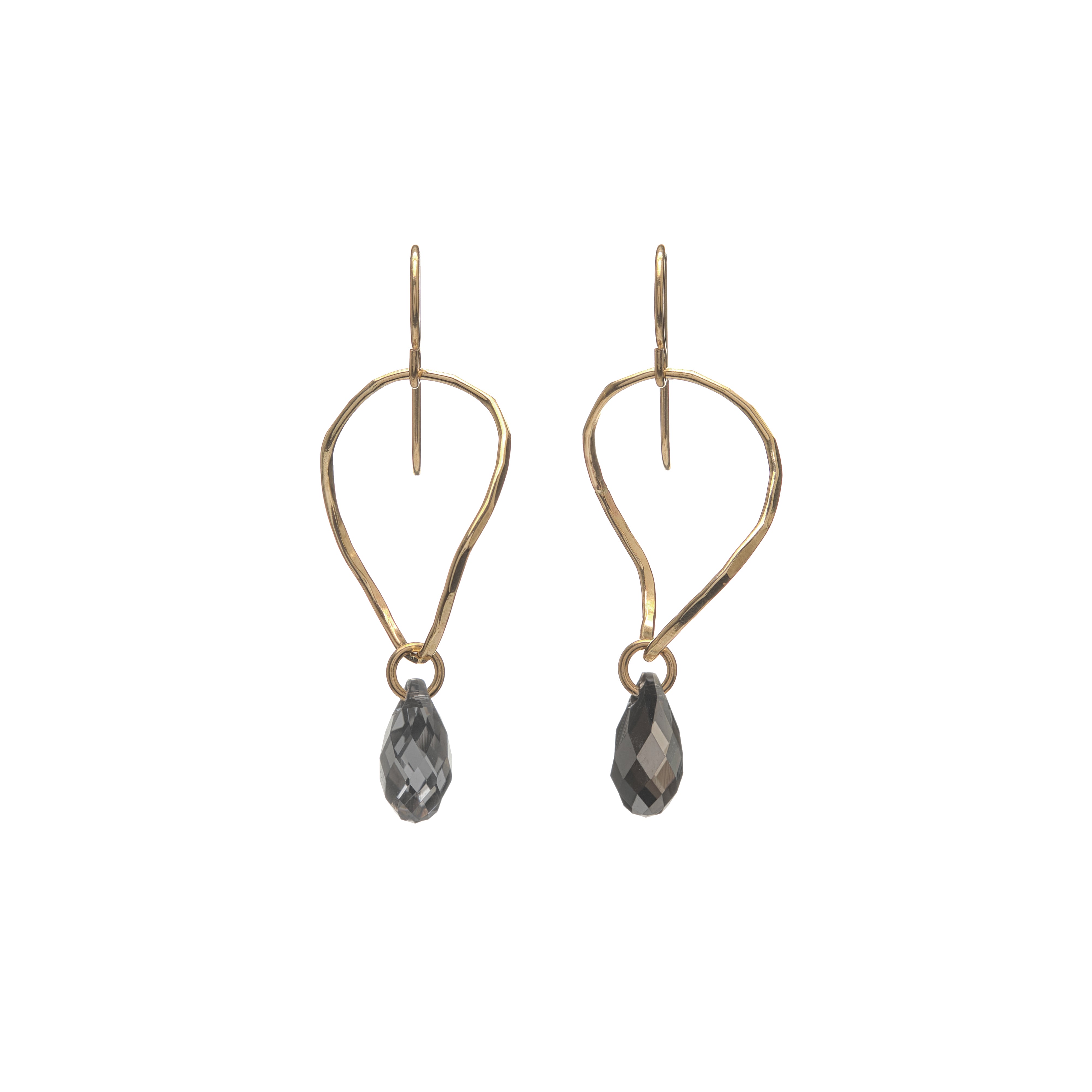 Oval Twist Drop Earrings
