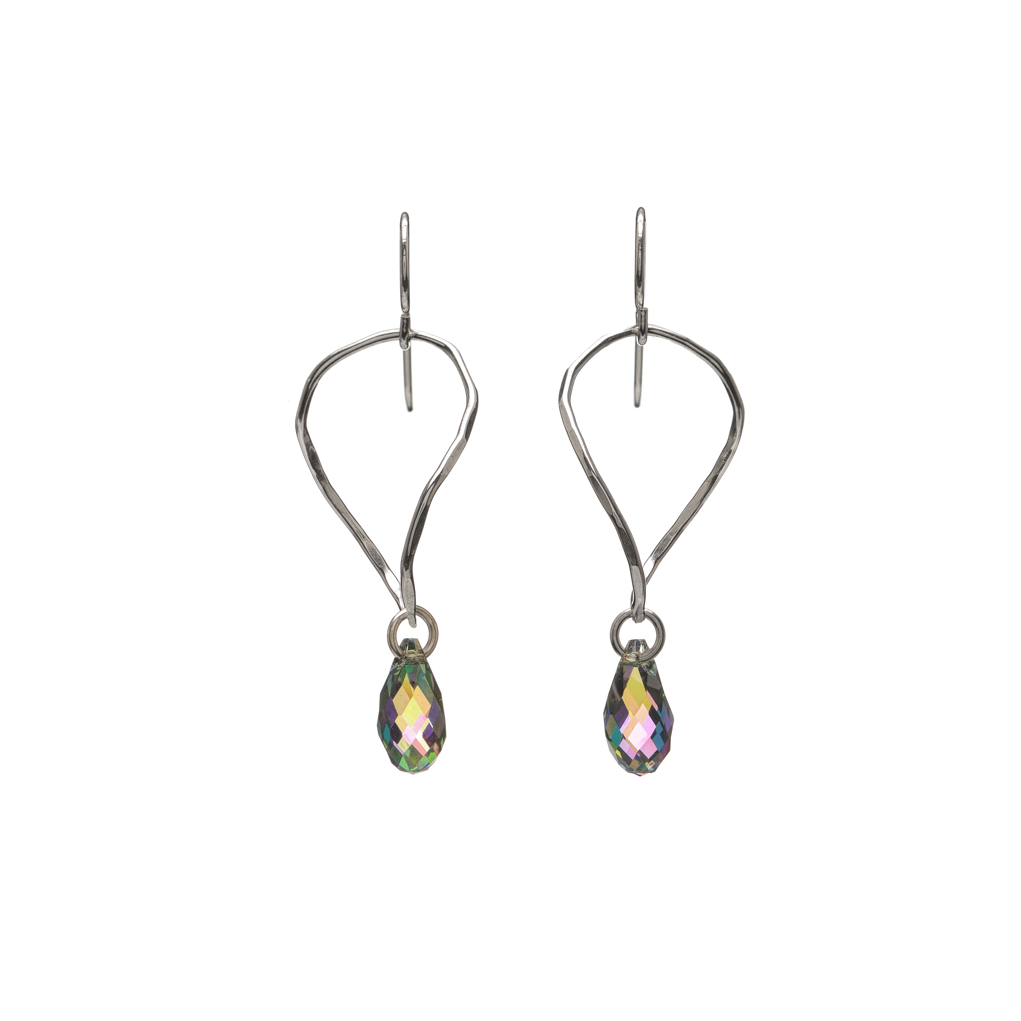 Oval Twist Drop Earrings