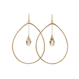 Large Crystal Dew Drop Earrings