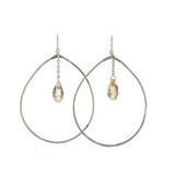 Large Crystal Dew Drop Earrings