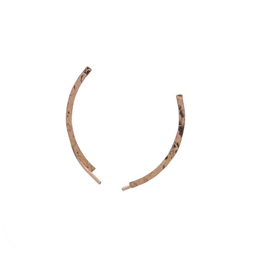 Kenda Kist hammered Rose Gold Filled curved ear climbers