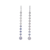 Flat disc chain Mykonos earrings in Sterling Silver