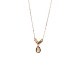 Chevron Crystal Drop Necklace